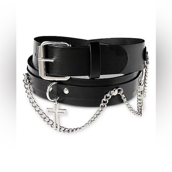 Spencer’s Hanging Cross Chain Belt size M/L NWOT - Picture 1 of 3